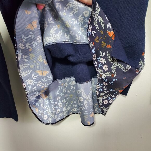 TED BAKER Sidni Kyoto Garden Layer Sweater Twofer Cashmere Blend Womens 1, Small - Picture 7 of 14